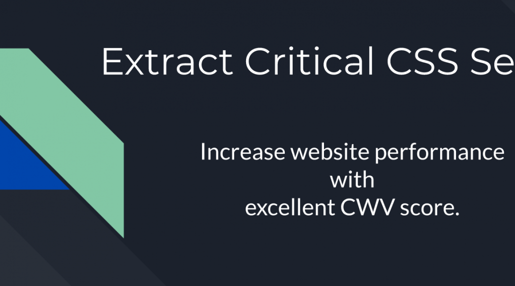 Critical CSS And Core Web Vital